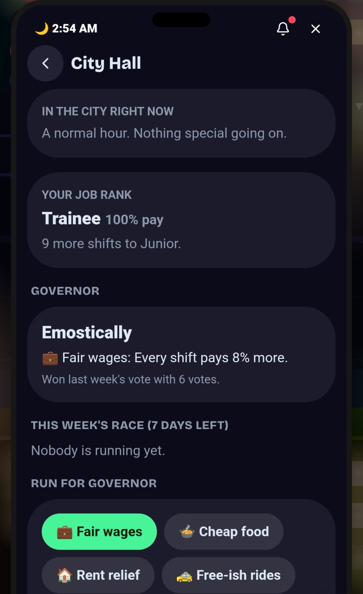 solanalifegame's tweet photo. Governor of the week @emostically for fair wage 
Visit the city hall and contest we have a new week https://t.co/65HDkNtIrt