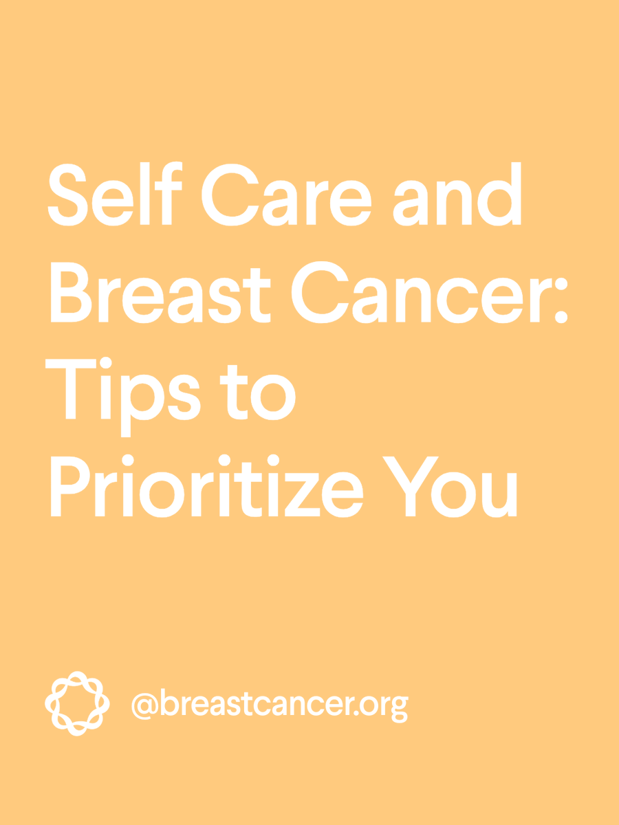 Breastcancerorg's tweet photo. Making time for self-care practices that help you feel good about yourself can make a difference while navigating a breast cancer diagnosis and treatment.
Here are some ideas to get started: https://t.co/U7t8lUqTZ6
#brasday #breastcancer #breastcancersurvivor #selfcare https://t.co/IINevntccr