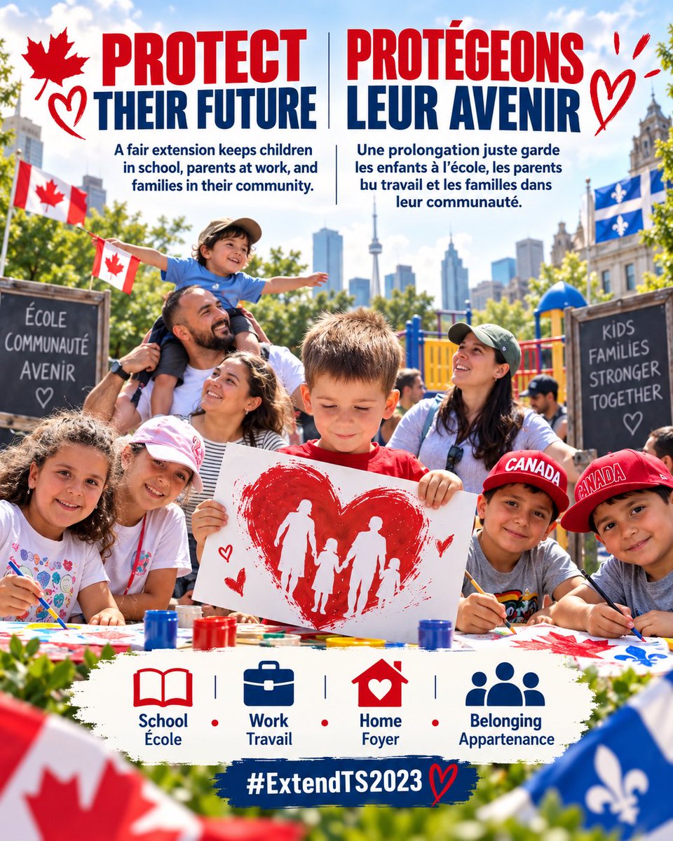 pekSARI284353's tweet photo. Pour un enfant, le « chez-soi » est fait de visages familiers, d’amis et de routines. Son intérêt supérieur mérite d’être pris en compte lorsque les permis de ses parents arrivent à échéance. @ElizabethMay #ExtendTS2023 https://t.co/SiTz87JcfM