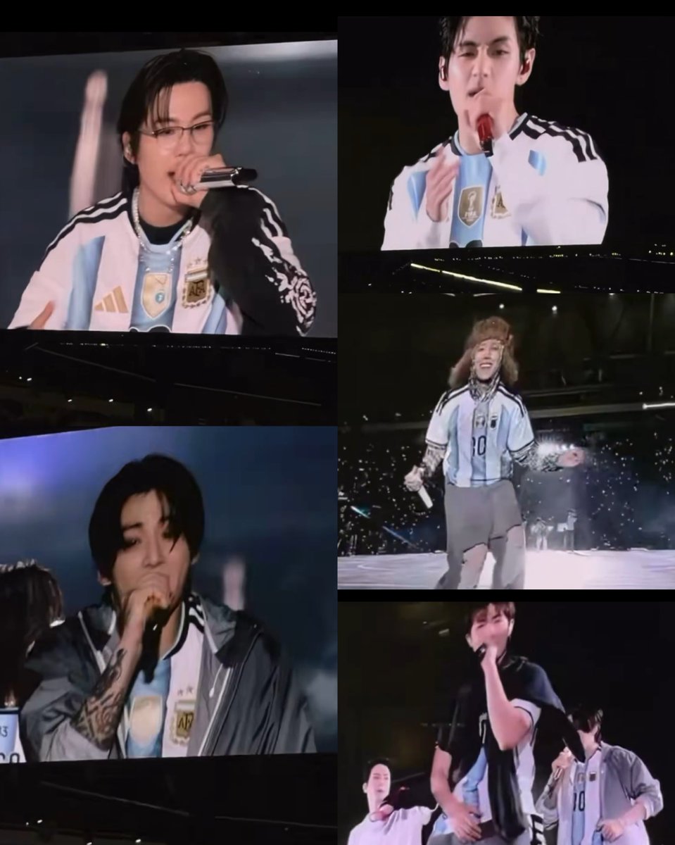 hansgirlf's tweet photo. 5 miembros de stray kids y 5 miembros de bts utilizando las camisetas la primera vez que vienen a argentina everything i do multiply by 2 ME DA 10 https://t.co/dgqoCOhxNK
