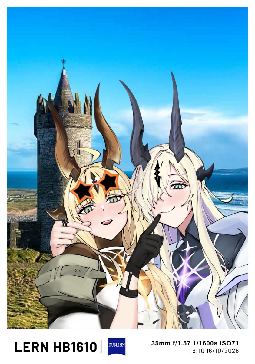 rkz416's tweet photo. Loughshinny Dublinn and Eblana Dublinn visit a castle at Loughshinny near Eblana not far from Dublin 🐉
#Loughshinny #Eblana #Necrass #Reed #Arknights #拉芙希妮 #爱布拉娜 #死芒 #苇草 #明日方舟 #ラフシニー #エブラナ #ネクラス #リード #アークナイツ https://t.co/8RGIOiY6Ey