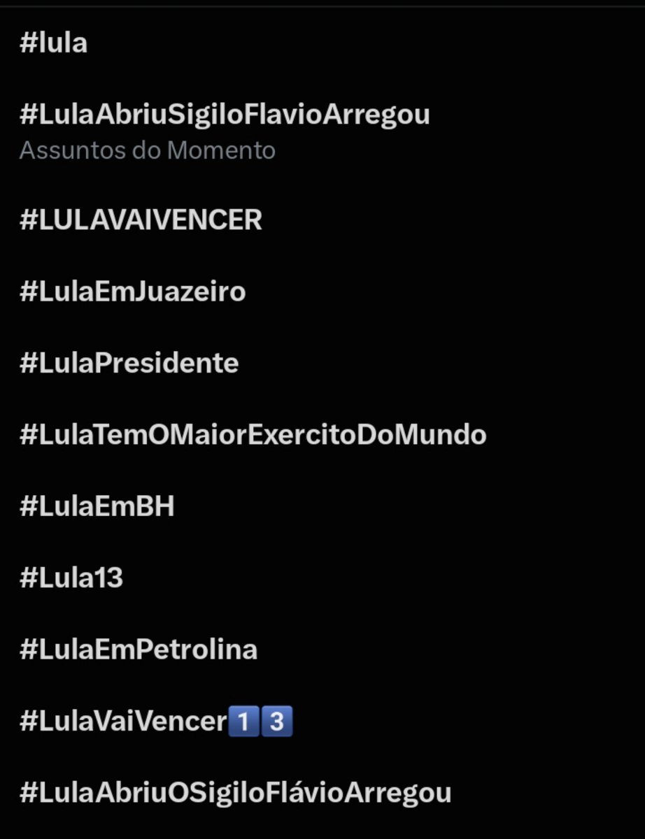 Realndependence's tweet photo. O X é esquerdista ?
Já notaram que as primeiras hast tags para o ladrão são sempre em seu favor enquanto para o Flávio são todas negativas ?

Quem está financiando essas fazendas de celular para subir essas tags favoráveis ao PT?

O algoritmo agora não funciona ? https://t.co/i27ABCeNAm