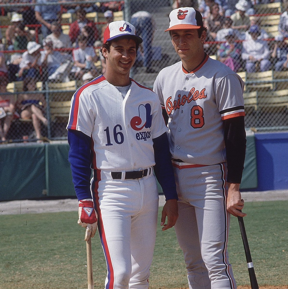 PolyesterUnis's tweet photo. Terry Francona &amp; Cal Ripken Jr, 1981 #SpringTraining

@Montreal_Expos @Orioles https://t.co/tHGddMTFP7