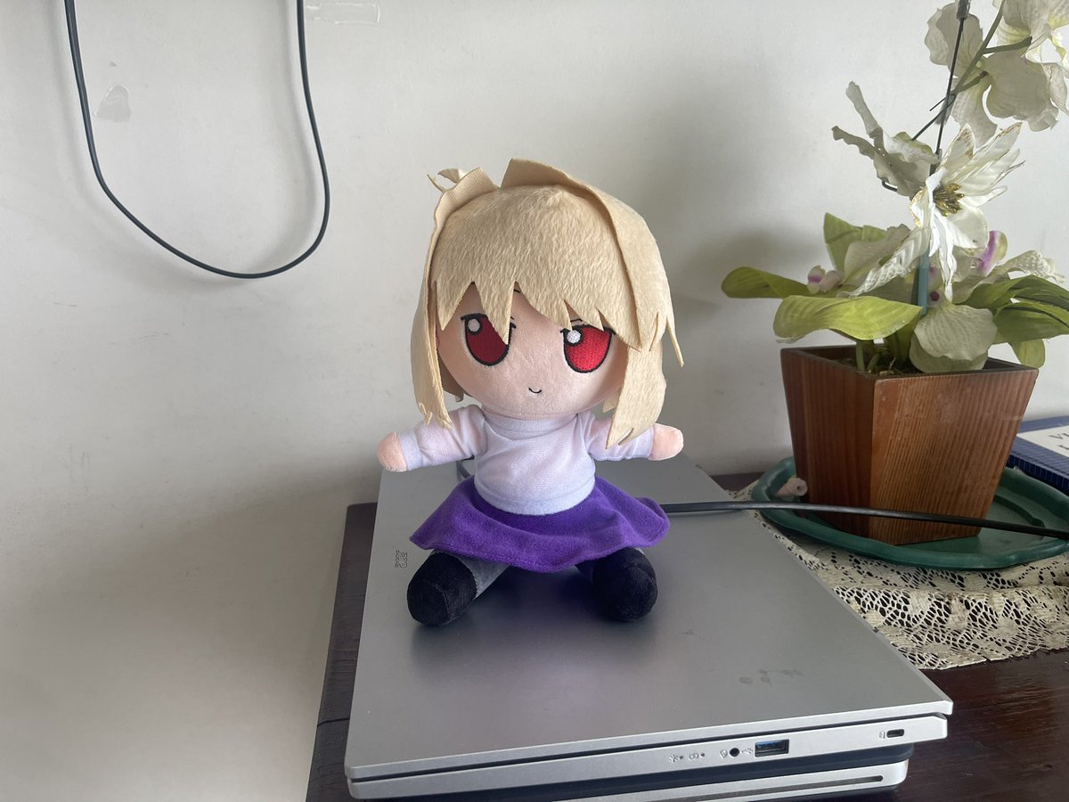Mutant_Bread's tweet photo. I Finally got a real Arcueid Fumo https://t.co/PHA7FDuLuE
