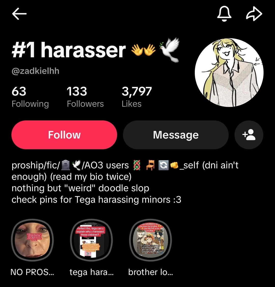 gimpphile's tweet photo. This person is a predator who has targeted many minors including myself: sending gore, sending death and s/h threats and encouragement of said things, talking about how minors are "their rapist", saying minors have raped family members/kids and so on 
#proshiptwt #profic https://t.co/HXtlDMbcrW
