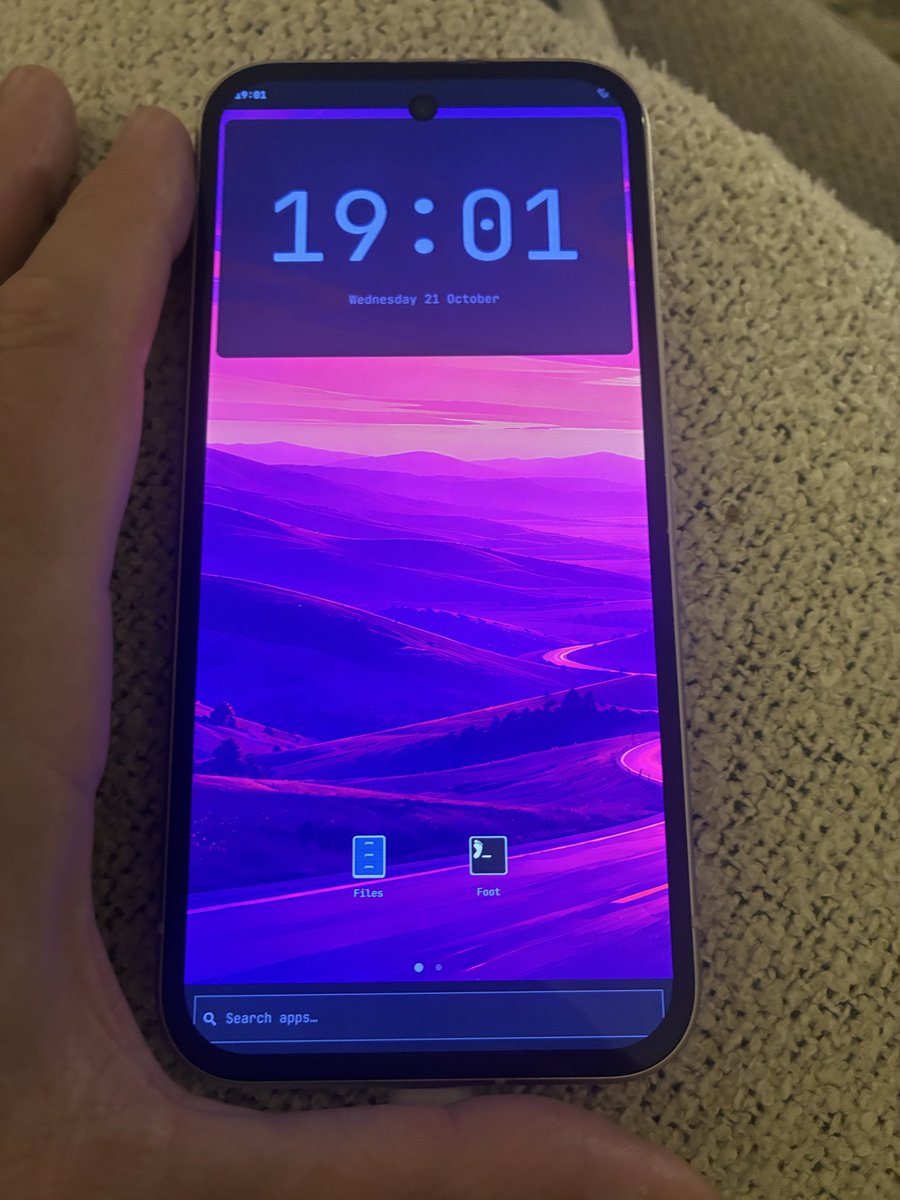 W4HO_'s tweet photo. Native Omarchy Mobile on Pixel 9a

No Android https://t.co/LfdynmzDFE
