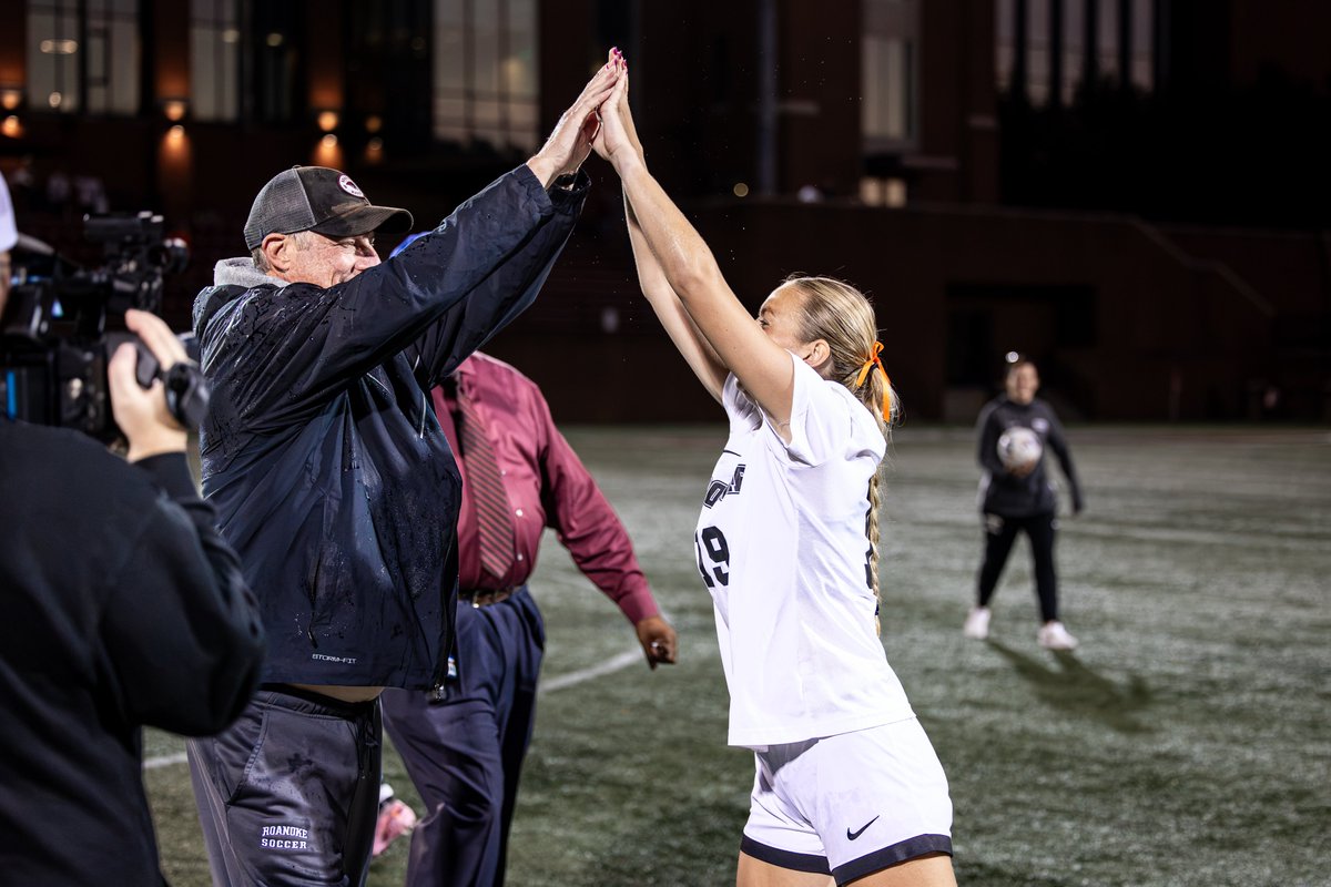 RCmaroons's tweet photo. A few images of tonight's 400th career win for RC head women's soccer coach Phil Benne. Did you know in 1998-99 this legend earned ODAC Women's Soccer and Men's Tennis Coach of the Year honors? https://t.co/R4UhzTwNWk