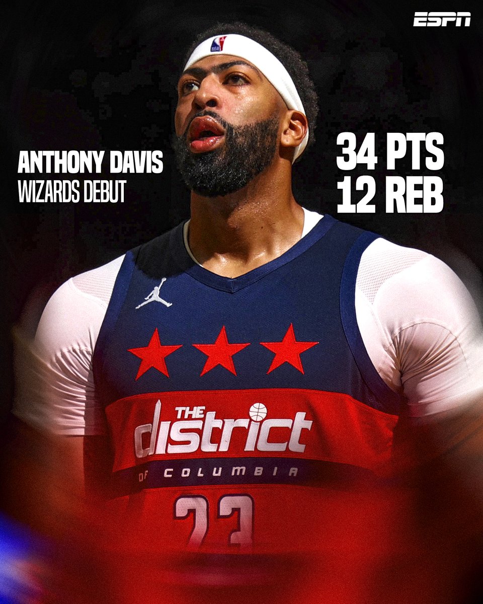 SportsCenter's tweet photo. VINTAGE AD IN HIS WIZARDS DEBUT 🔥

Washington gets the win vs. Milwaukee to begin its season 😤 https://t.co/ZYUnMMqyBt