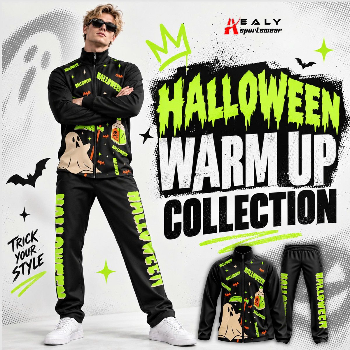 Healysport2026's tweet photo. A little Halloween mischief, a whole lot of team spirit. 🎃 Add a fun seasonal touch to your warm-up look this fall.
#HalloweenStyle #TeamWarmUp #CustomWarmUpSuit https://t.co/4zWFf3YOTD