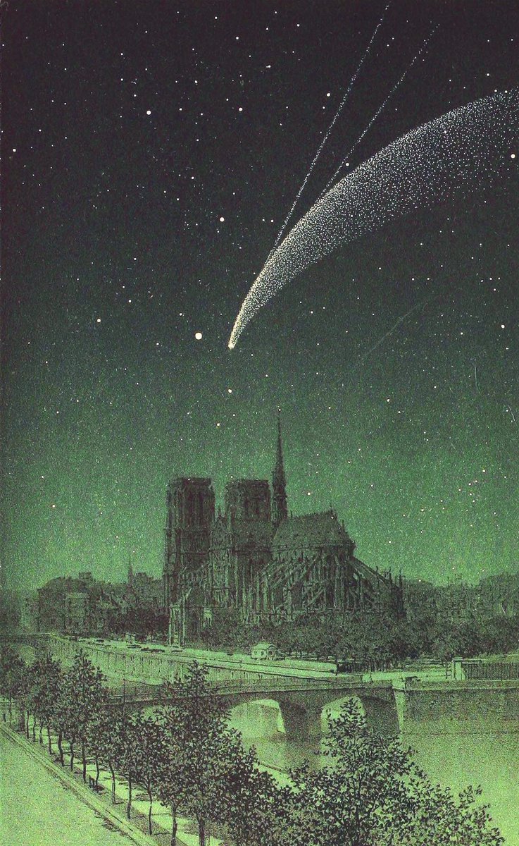 DailyClassicArt's tweet photo. Philippe Benoist - "Donati's Comet over Paris" (1881) https://t.co/6pecOLnXL2