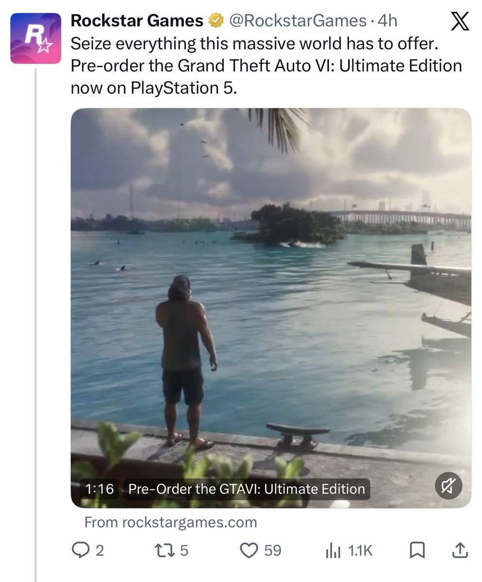 project_vice's tweet photo. 🚨NEW: Rockstar is now running GTA VI Launch Trailer Ads on Twitter/X https://t.co/nHvhh4BmUP