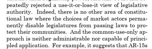 2AFDN's tweet photo. @davekopel A lot of antigunner court arguments are, at their core, just exasperation that the Second Amendment is a right that says it shall not be infringed. 

Yes, that does make it hard for the government to do certain forms of gun control. That's the whole point!!! https://t.co/yYmesFmFD0