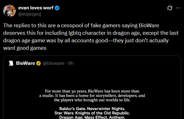 Mike16Bit's tweet photo. So… you’re a fake gamer? Those are your own words, after all. Earlier today, you were claiming the game was good, yet now you’re admitting you NEVER EVEN PLAYED IT. How exactly do you expect anyone to take your opinion seriously when you’re praising a game you’ve never even touched? What a hack.