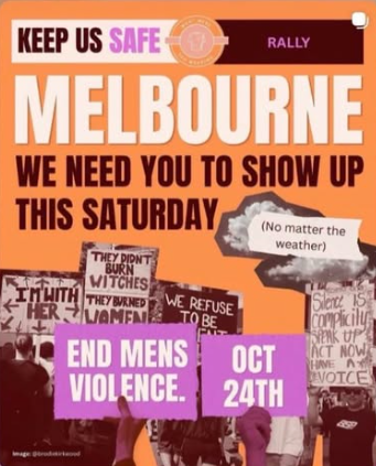 rohan_connolly's tweet photo. Male violence against women is a stain on this country's soul, and the scourge continues to a backdrop of apathy from politicians, media & too many men. The time to act is NOW. Come on guys, speak up! I'm going, will you join me? 

RALLY: 11:30 AM Saturday 24th at State Library followed by march to Parliament