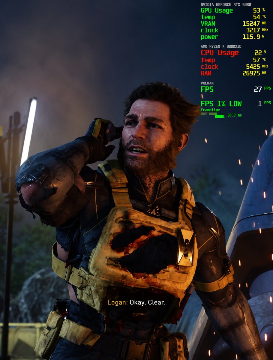 GameGPU_com's tweet photo. https://t.co/6w5lUzU5aP

Enthusiasts tested the 4K emulation of the action game Marvels Wolverine using the KytyPS5 emulator on a PC equipped with a Ryzen 7 9800X3D processor and an RTX 5080 graphics card.

The game demonstrated a very low frame rate, hovering between 6 and 25 frames per second during gameplay. In heavy combat encounters, the 1% low metrics regularly dropped to a critical 1 frame per second.

Due to the early software state of the emulator, the system hardware is not utilized properly. The frame rate remains far too low for comfortable gameplay on personal computers, requiring major optimization work.

#MarvelsWolverine #KytyPS5 #emulation #framerate #RTX5080 #Ryzen #PCGaming