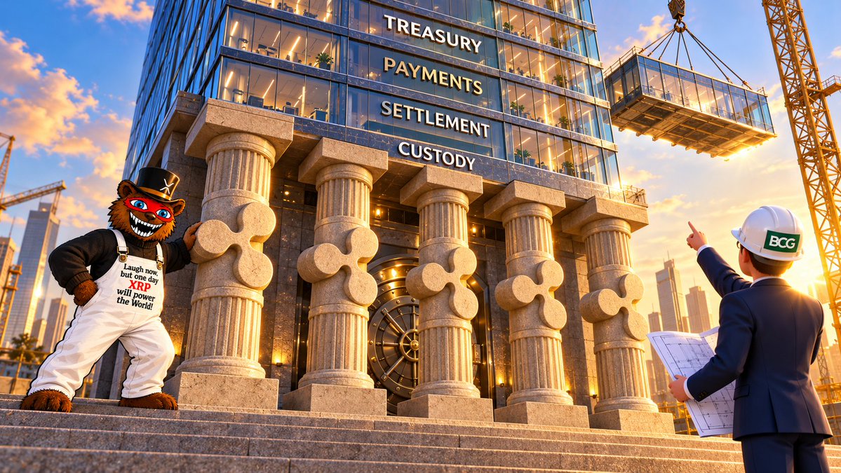 Archie_XRPL's tweet photo. BCG JUST TOLD THE BANKS WHAT RIPPLE ALREADY BUILT 🚨

Ripple commissioned Boston Consulting Group to study custody.

20+ financial leaders interviewed.

The finding: a vault isn't enough anymore.

Banks now want custody, settlement, payments and treasury under one roof.

The one stop model in the report? That's Ripple's whole stack.

BCG's estimate: up to $100M added to a regional bank's P&L.

Safekeeping was the entry fee. The real game starts above it. 🏛️