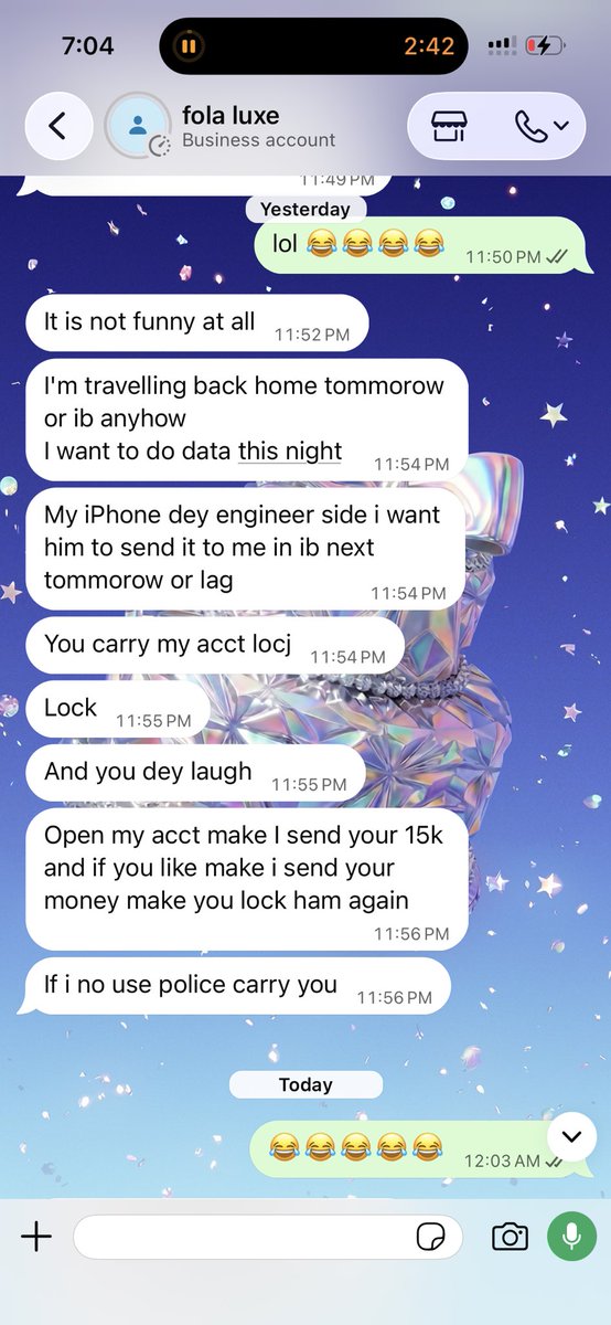 G5ve_omolile's tweet photo. She collet tf 15k she no show up nah so I report the transfer 😂 OPay lock werey bank https://t.co/DXd8YaX0sL