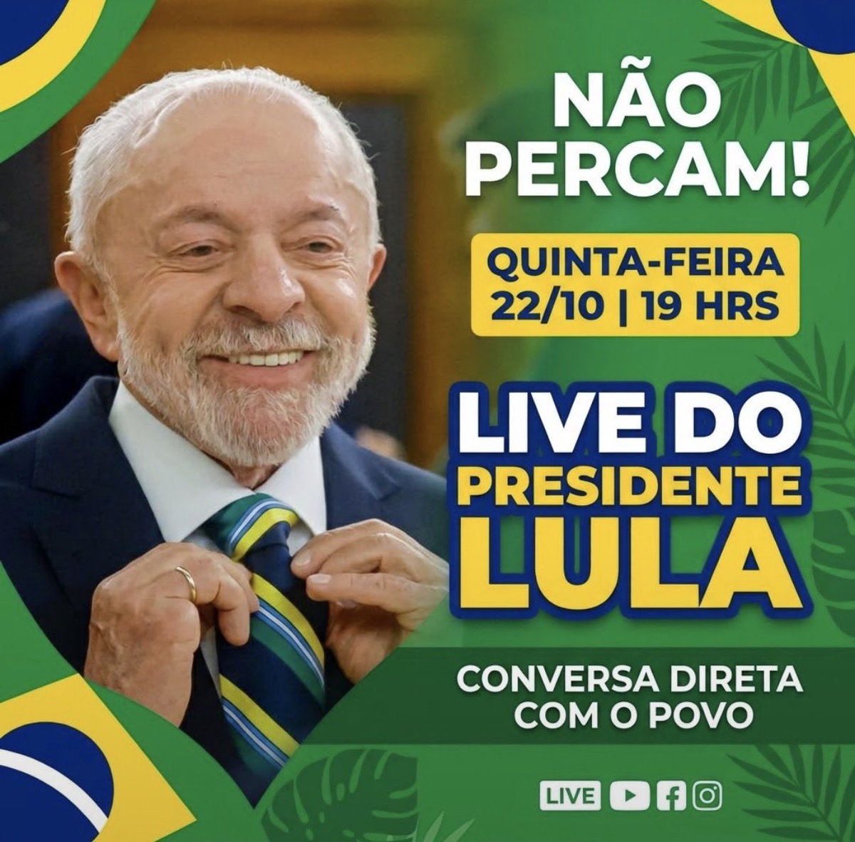 marcelamennezes's tweet photo. #LulaEJanonesAoVivo19h 

Bora, soldados!!! Chamem todo mundo!!! https://t.co/g5wqC1QnBt