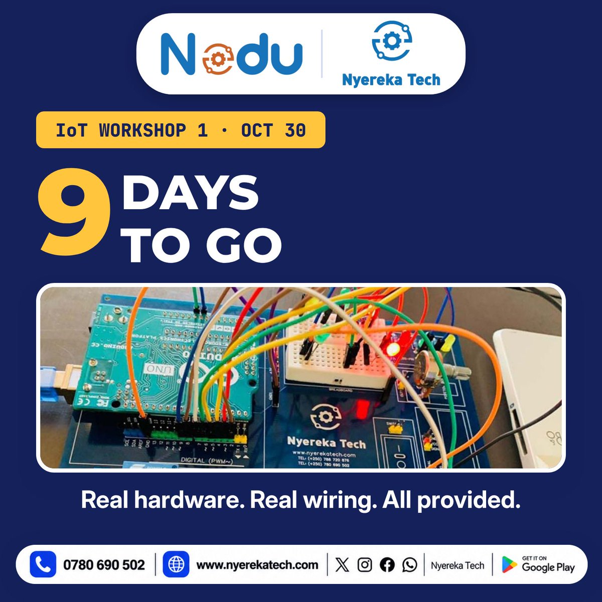 nyerekatech's tweet photo. 👀 What if the things around you could think, connect, and change the world?

Just 9 days until we explore the possibilities of IoT — trust us, you don’t want to miss this!

🔗 Register here: https://t.co/o1wTC5FjWE

#IoTWorkshop #STEM #InternetOfThings #TechInnovation https://t.co/bUhZ8d5fmK
