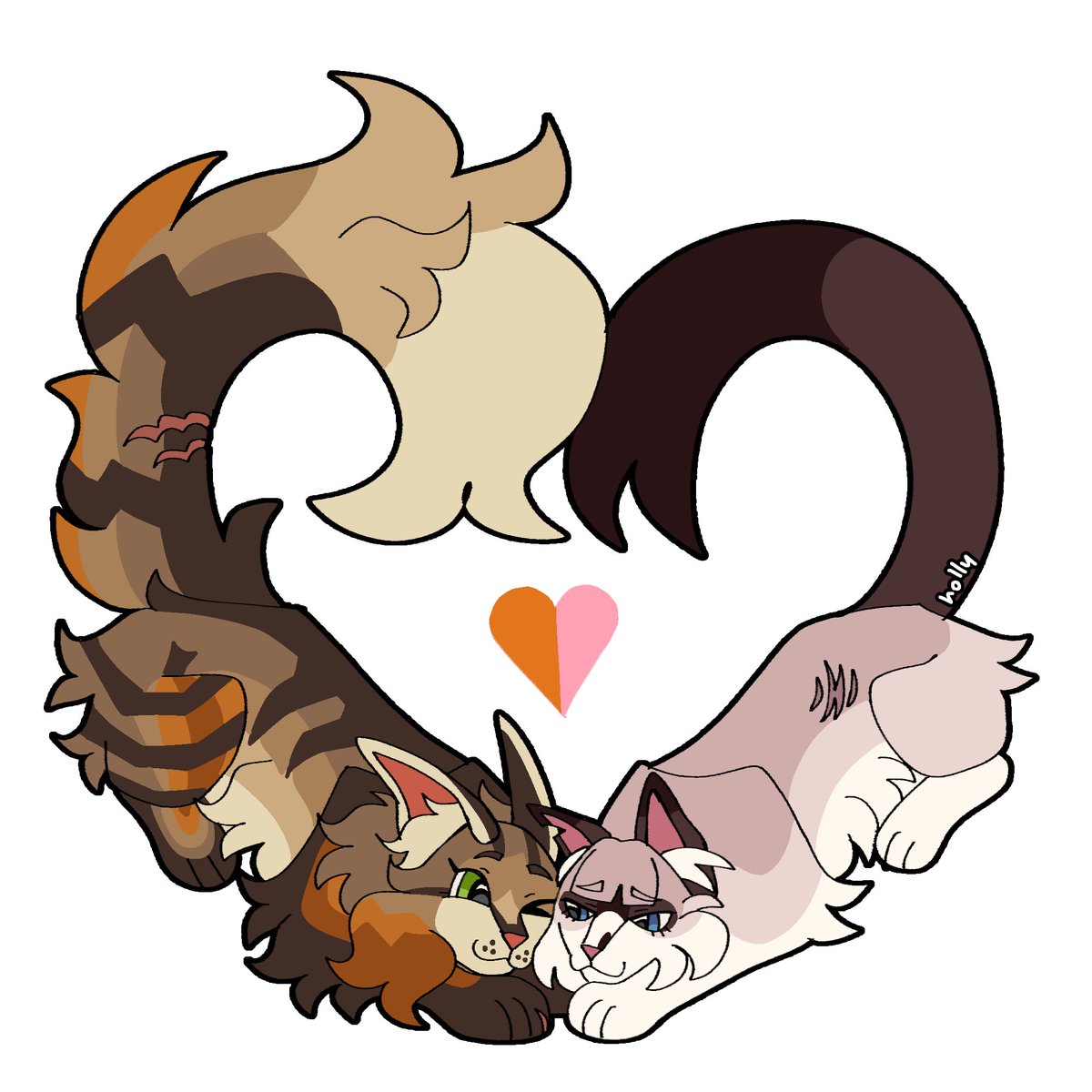 mippypod's tweet photo. orimori warrior cats 🧡🩷 https://t.co/gyYFK9vXxf