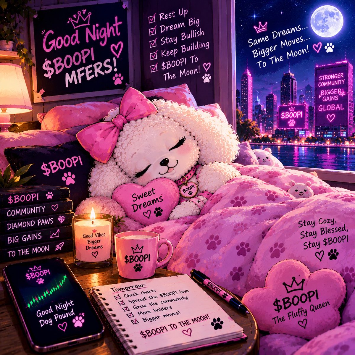 BoopiOnSOL's tweet photo. GN $BOOPI MFERS! 🌙🐾💗

REST UP, DREAM BIG, WAKE UP BULLISH, MFERS! 

We’re building a stronger pack, spreading the $BOOPI love, and keeping the diamond paw energy going💎🐾

Sleep Well Mfers tomorrow we come back stronger , louder, and ready to bark harder! 🚀🔥

$BOOPI TO THE BILLIONS

CA: 7fodN5Vn21kZdGfvA178ZNctqsZ2kCGVRHfFNEkboop