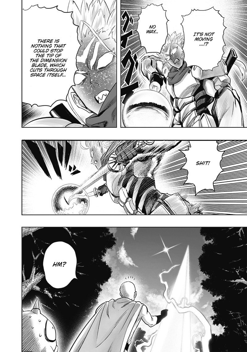 OPMHypeGuy's tweet photo. An example of Saitama casually parrying an attack that transcends our 3 dimensional space despite never having demonstrated feats even remotely close to this before #OnePunchMan https://t.co/E1toXkWuYH