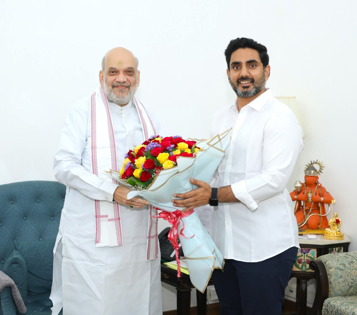 naralokesh's tweet photo. Warm birthday wishes to Hon'ble Union Home Minister and Minister of Cooperation Shri @AmitShah ji. Your resolve to keep our nation secure and your tireless work for a Viksit Bharat inspire millions of us.

Andhra Pradesh is grateful for your steady support to the people of our state. Wishing you good health, happiness and many more years of service to the nation.