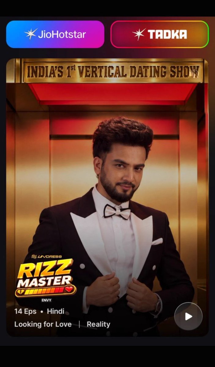 NikhilTech55446's tweet photo. Watch rizz master I have watched all the 14 episodes it is fun to watch the show and it is really a good show touch wood elvish keep growing 💗💗 
Watch rizz master on jio hotstar 
@ElvishYadav #RizzMaster #ElvishArmy𓃵 https://t.co/y1H6MAEY4W