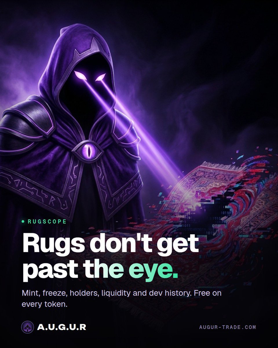 OnSol59080's tweet photo. See the trap. Dodge the rug. Let @AUGURtrading cook! https://t.co/Bj9BzvVrsO