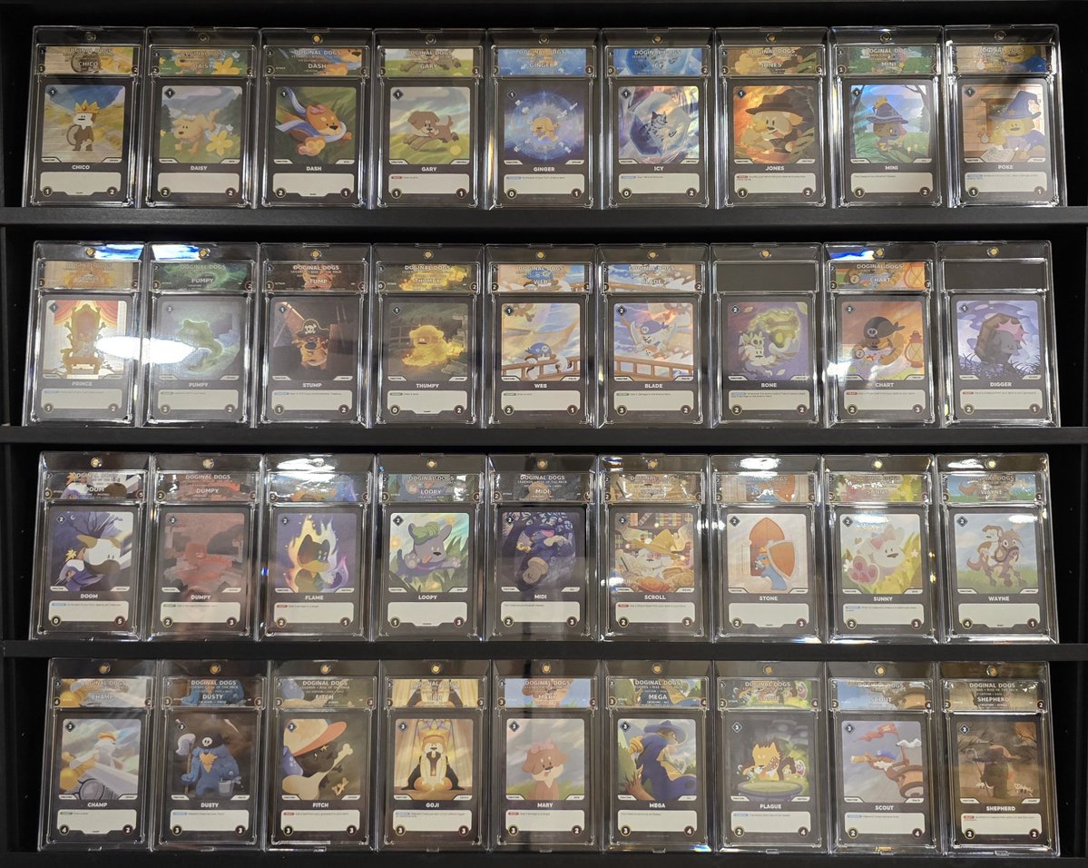 Andmetax's tweet photo. And this is what a @DDLTCG FULL MASTER SET

Looks like all framed &amp; slabbed 203 cards+More

Check comments for the rest of the set https://t.co/l4xUgtc4Tn