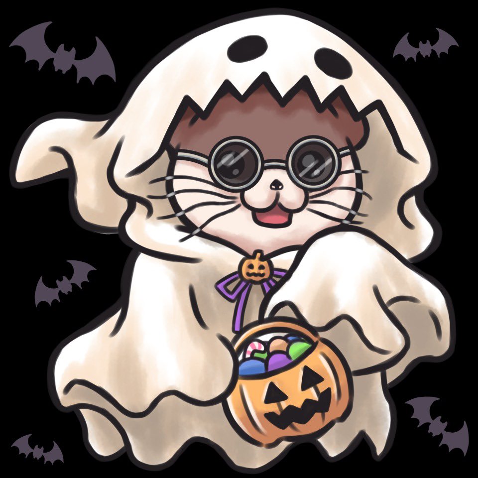 skyikka's tweet photo. おはようございます🦦
そまるさん（@mi_somaru ）のハロウィン企画で可愛いカワウソちゃんを描いてもらいました
X（旧Twitter）のネタでカワウソにサングラスかけたのがここまで進化すると思ってなかったです
ゴーストサングラスカワウソ
可愛さと怪しさとキャラの濃さが際立って最高ですね🍑 https://t.co/ItiRG1rGzy
