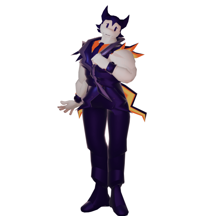 EmileTeeBee's tweet photo. HE'S mostly DONE!!! I plan to make him a public avatar on VRC :D #regretevator #regretevatorfanart #blender https://t.co/8jW8W1i5dE