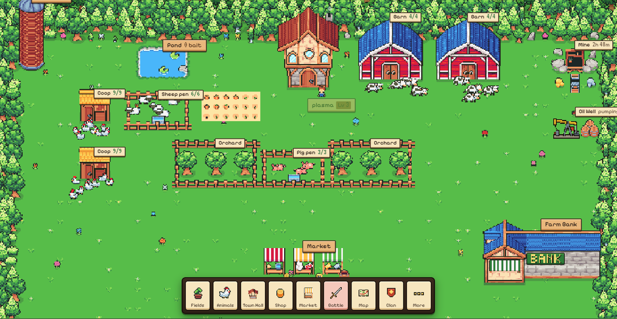 NFTss4vitar's tweet photo. My Townhall is lvl 3 do you think im gonna upgrade for lvl 5? im thinking too much for this game you did it again @nuhbatuhann @farmingseasonio 
well for me it was classic game farm 💵, combat battle⚔️ with Rwa GOLD,SILVER, OIL 🤗
what is next? Nfts is coming! we are ready ! https://t.co/SJ4R7kemln