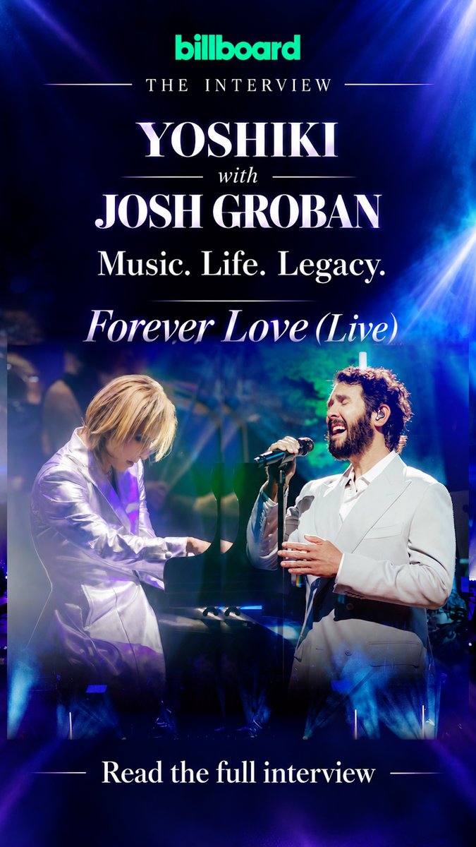 YoshikiOfficial's tweet photo. "YOSHIKI Reflects on Music, Life, Legacy &amp; His New Collaboration ‘Forever Love (Live)’ With Josh Groban: Interview @billboard https://t.co/GLawMUr59p
