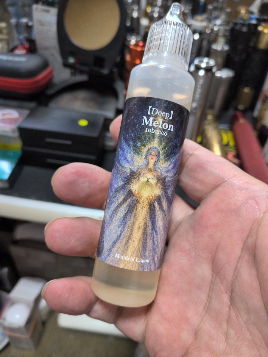 yoshiakinemochi's tweet photo. Mainichi Liquid 
Deep Melon tobacco着弾🫡
@yanoru https://t.co/bCKLodINWm