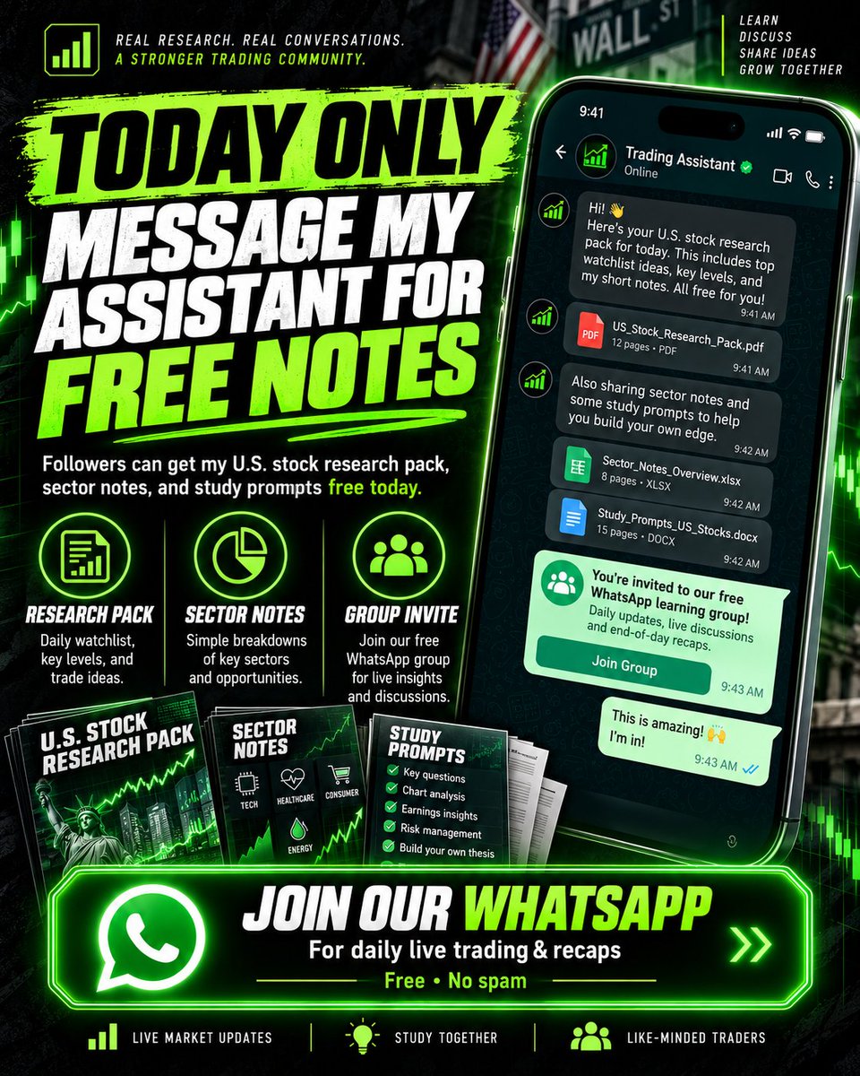 meeeee6464's tweet photo. Today's follower bonus: my U.S. stock levels and next-session notes, free today only. Message my assistant on WhatsApp through the link below, and she'll send them plus an invite to our free learning group 👇 👇 https://t.co/U38D1RPdBB https://t.co/Glg8O4ycS8