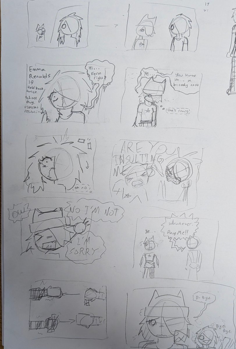 Maevenotscared's tweet photo. Storyboarding and drafting. Posting on Neocities when it's done (I'll drop the link when it's done) https://t.co/bpI7WeBaDk