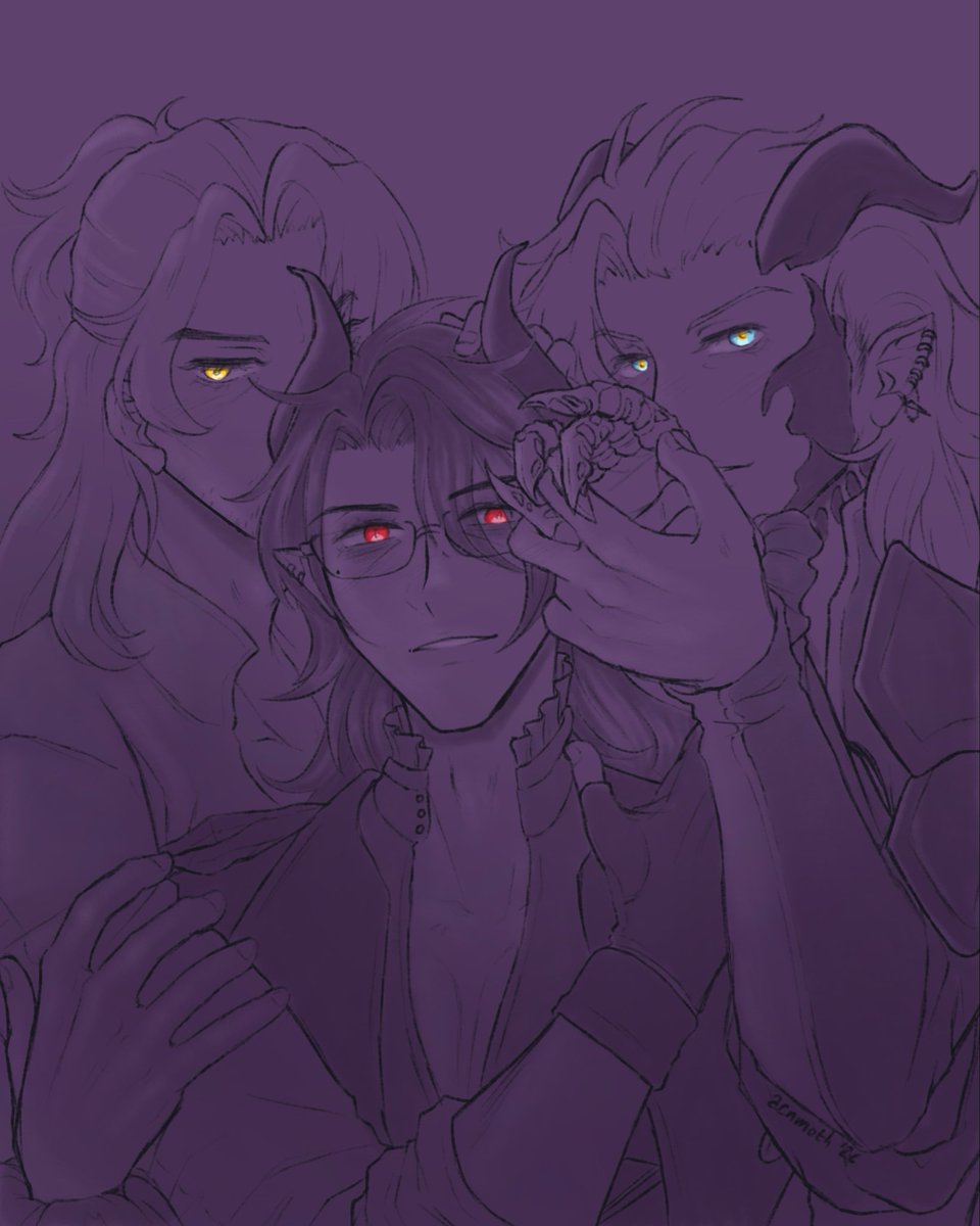 ACatNamedMoth's tweet photo. a doctor and his two paladins.

🐉🩸🛡️
#Netherrizz #Ryzartz #Vartistry https://t.co/LJHJ6o45wx