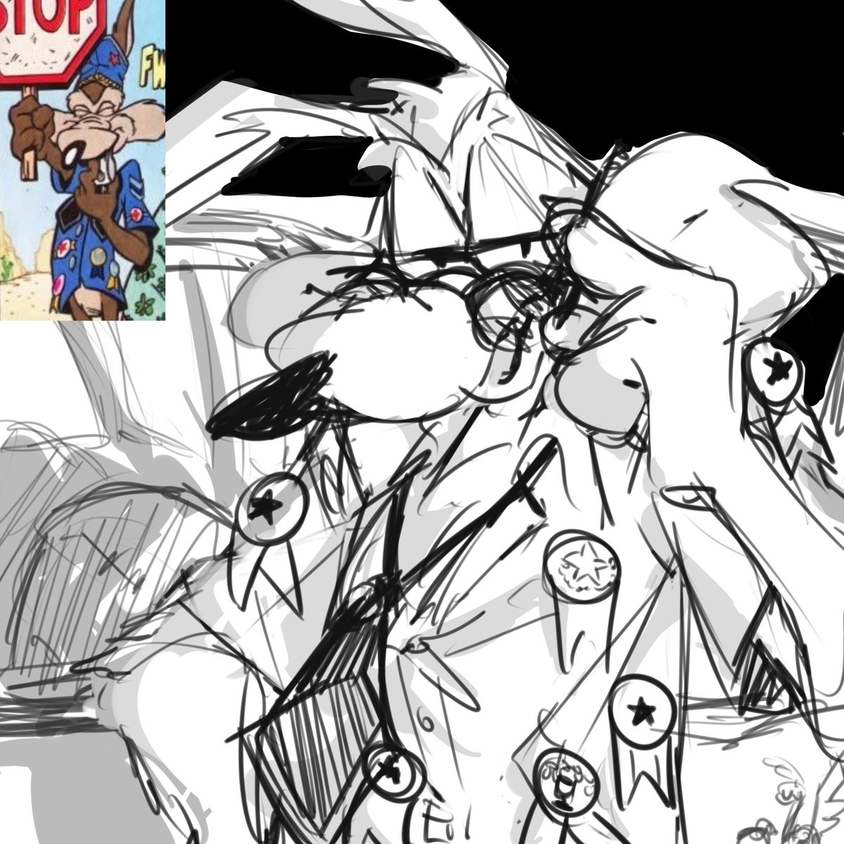 Vonnnie__'s tweet photo. i think i'll just start to post all my wips or else I won't show up around here for weeks😭

a funny man and his road runner... superbird.... #wileroad #wilerunner https://t.co/Kd3Mz853EX