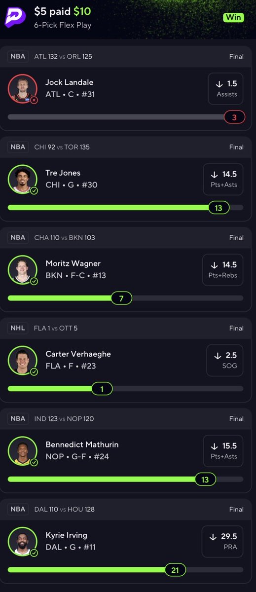feelinbullish20's tweet photo. Just won so much units from $5 bets using 19.99x/14.24x almost hit a 25x as well 🚀@UpsideTools 

#prizepicks #parlay https://t.co/twjYMy7JF8