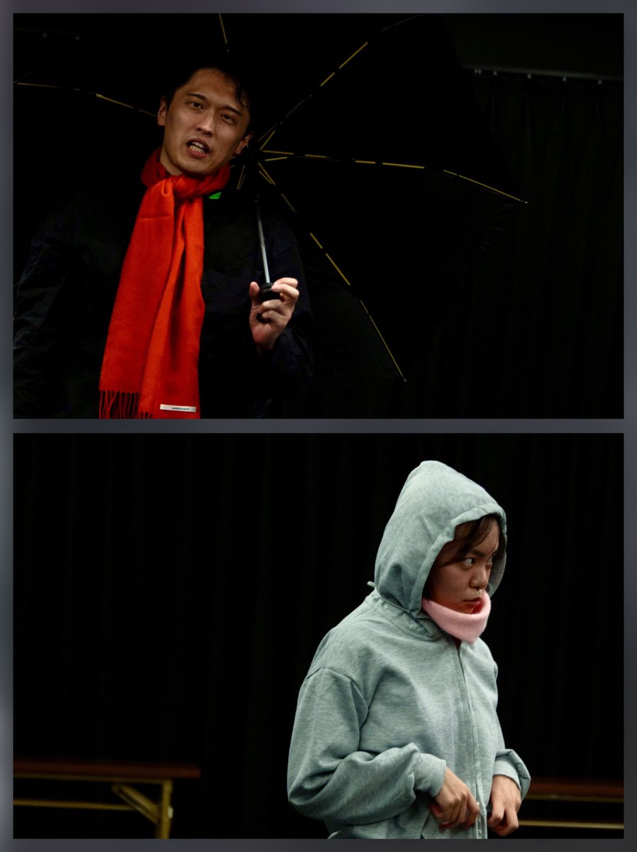 ikitsugi_stage's tweet photo. 本番と同じ会場での通し稽古を行いました！
今回は演劇シーンをちょっとだけお届け🎬
どんな物語が繰り広げられるのか…写真から想像を膨らませてみてください👀

💬主宰からのコメント

物語を表現するうえで中核を担う演劇。二人の俳優が、それぞれ青年とねずみ、ゴキブリと友人と役を渡り歩きます。
目の前で人間が、身体と言葉を伴って厳然と存在している。そこに立ち現れる、日常では目撃し難い現象の数々。ダンス・演奏・漫才・コントと関わりあう中で、その存在や言葉の響きが変わっていく。空間を共有していることでしか起こり得ない劇的な体験を、お楽しみいただけたら幸いです。

(📸 Tamao Nishiyama @hausmaus_1_618 )

息継vol.1
『御機嫌な動きぶり』

——————————————————

まともになろうとするほど、息ができなくなる。

自らの感覚に向き合えず、自己の輪郭を失った青年。
ある日始まった奇妙な共同生活によって、
彼女の身体と暮らしは少しずつ揺さぶられていく。

ダンス×演劇×生演奏×漫才・コント。
様々な表現形態を横断し、それぞれの身体を通して物語が立ち上がる。

────このからだ、わたしのものだったのか。

——————————————————

構成・演出　依田永朔

—日程—
10月31日(土) 18:00~（公開ゲネプロ）
11月1日(日) 13:00~/17:30~

—会場—
studio arty nakano (中野駅南口 徒歩5分)

—チケット—
[料金]
一般　3,500円
公開ゲネプロ（10/31）　2,500円

※このほかに、パンフレット・台本・アーカイブ配信チケットを前売り価格でお得にお求めいただける【特典付き応援チケット】がございます。
公演を応援してくださる皆様に、作品をより深く楽しんでいただけたら嬉しいです！
詳細は個別の投稿をご確認ください。
※お支払いは当日精算・現金のみとなります。

[ご予約方法]
「チケット予約」のハイライトに記載のご予約フォームよりお申し込みください。

#御機嫌な動きぶり #息継