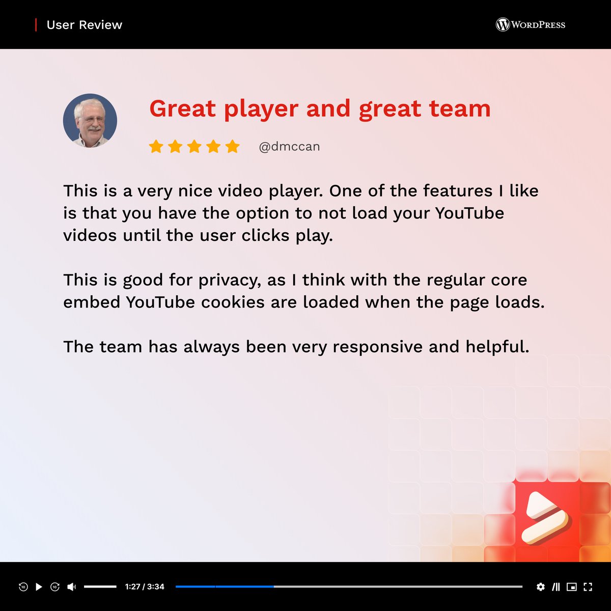 FluentPlayer's tweet photo. “Great player and great team.” That’s what one of our https://t.co/B1shUmVKhk reviewers said about FluentPlayer. Thank you for the 5 stars and the kind words about our support. https://t.co/b8lOeqFyMv