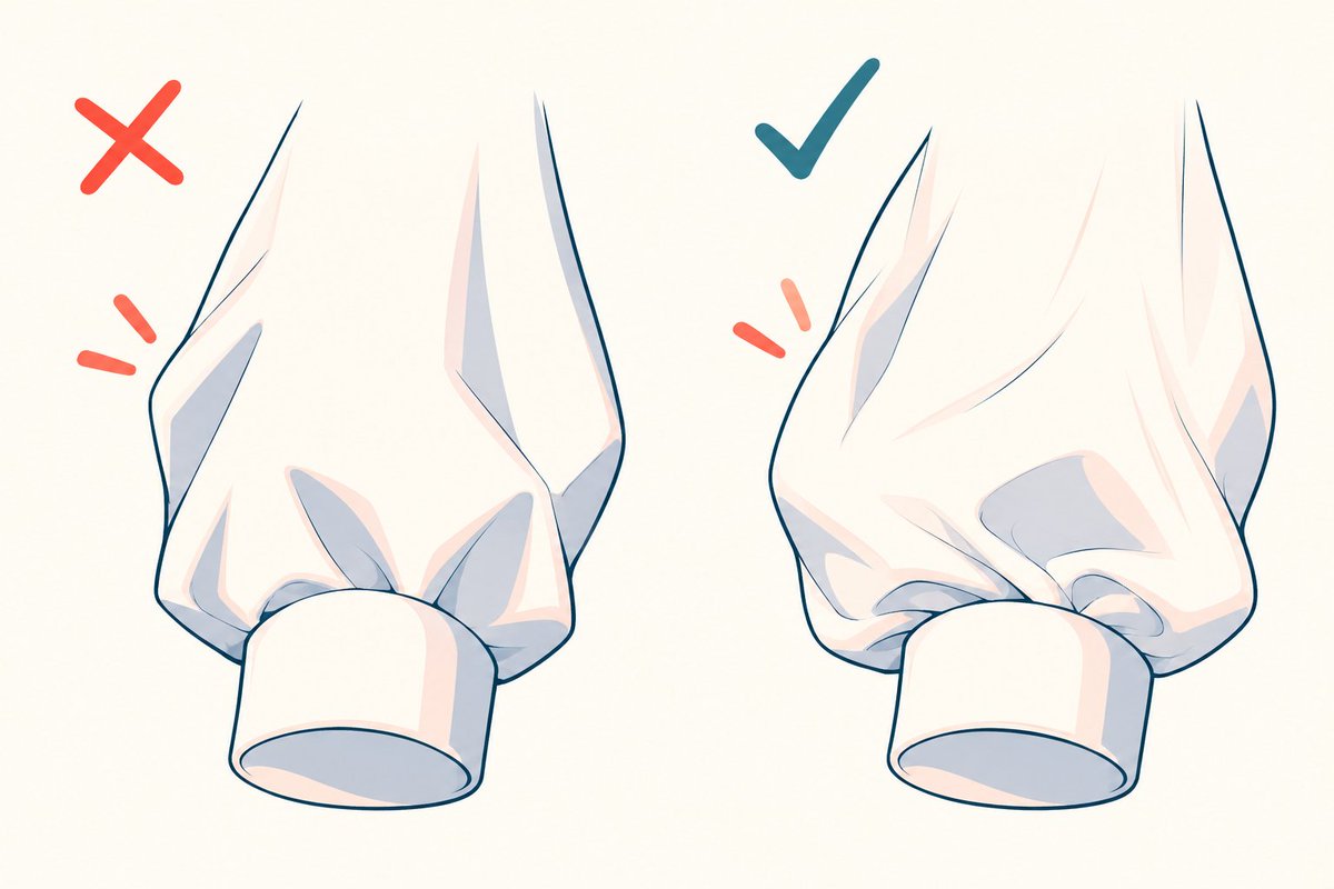 Swaylyx's tweet photo. Make your clothing folds look more natural! https://t.co/EbN88thlAA