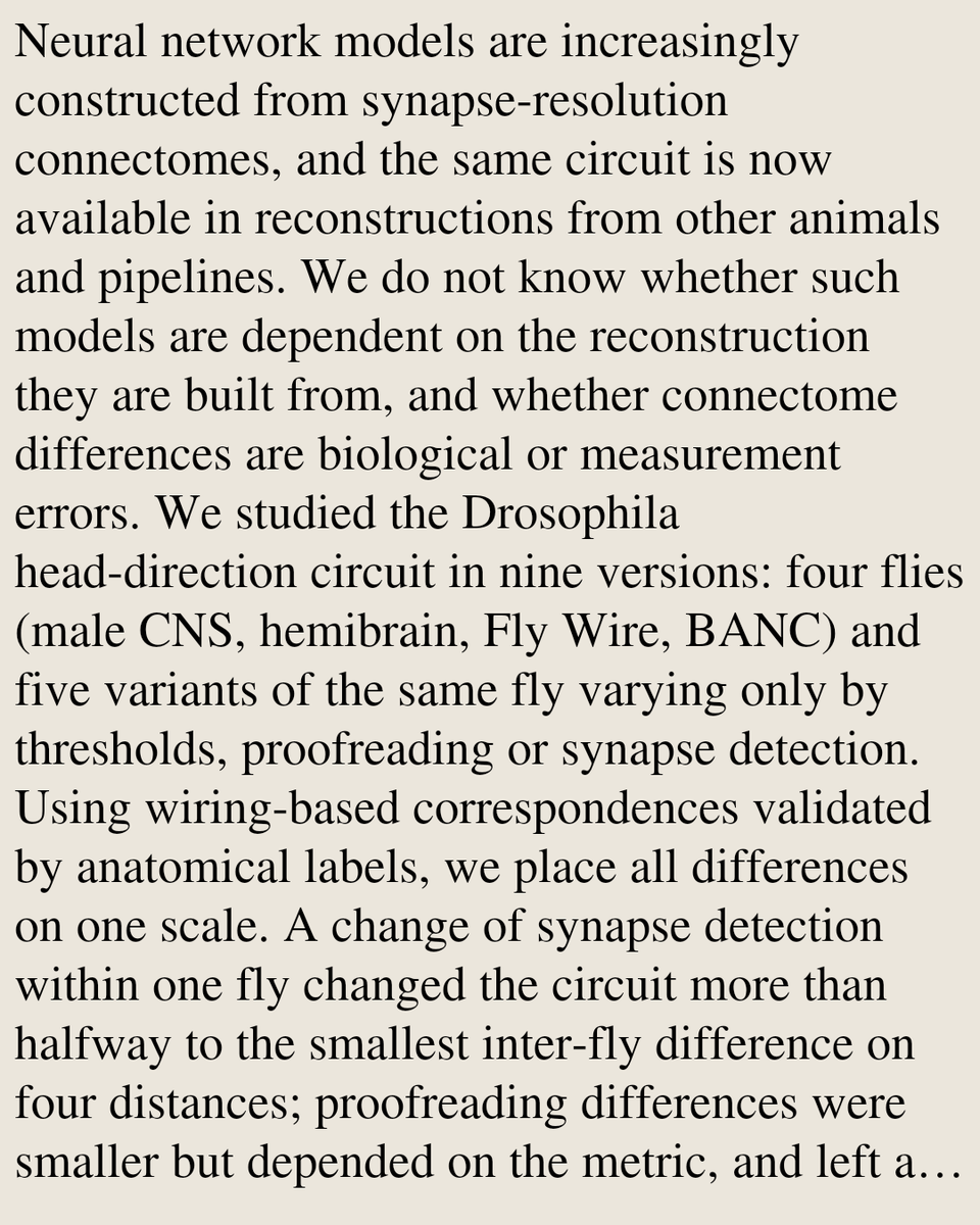 TAL's tweet photo. Reconstruction differences rival individual differences in the fly compass connectome and break trained circuit models

Md Ali Ashraf Yad, Nazifa Tabassum Nabila
https://t.co/OdEHsRlGCf [𝚌𝚜.𝙽𝙴 𝚌𝚜.𝙻𝙶]
💬Code: https://t.co/Lh8pbp6C8H https://t.co/RvERitEBo9