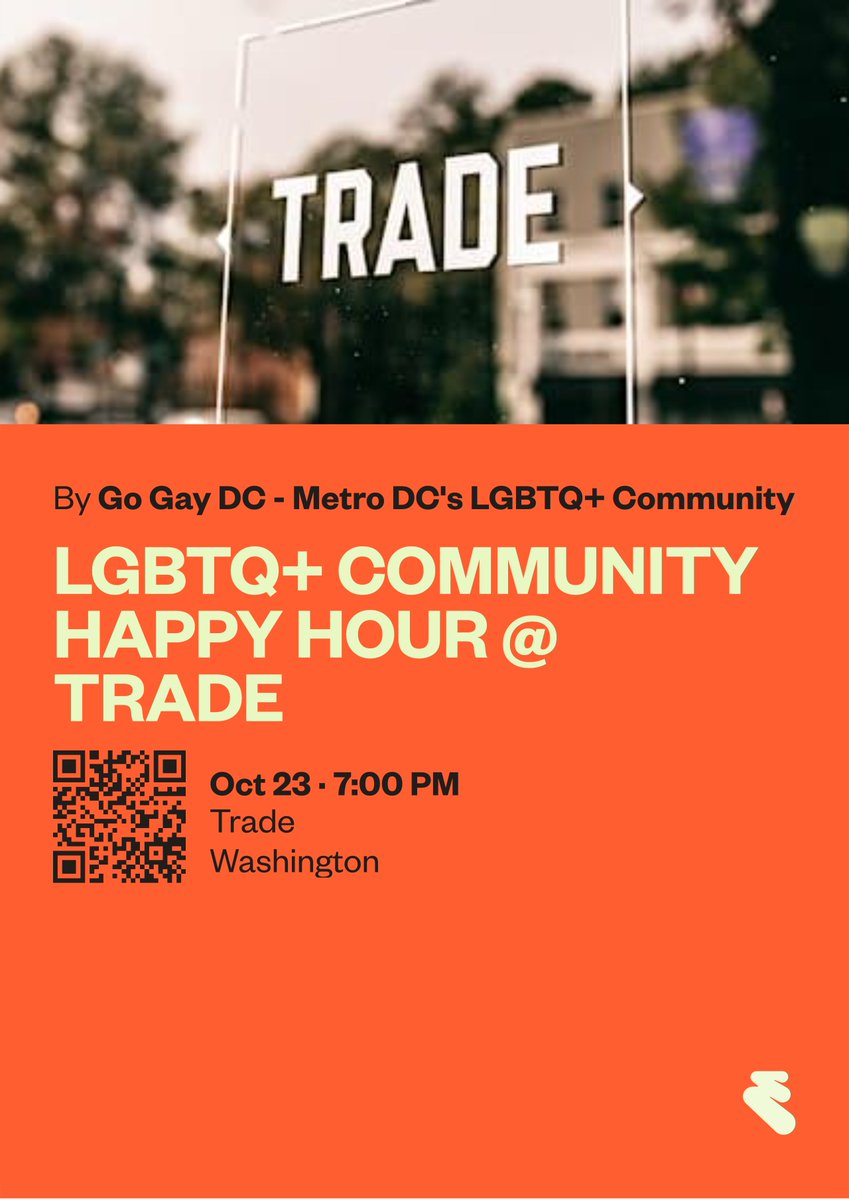 GoGayDC's tweet photo. On Friday at 7 p.m. we will be gathering on the back patio of TRADE. More info is at https://t.co/WItHO32rht

#washblade
#metroweekly
#gogaydc
#dcgay
#capitalpridedc
#gaybarsdc
#DMV https://t.co/tl8m8nEJXq