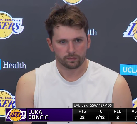PurpGoldLakers's tweet photo. 🚨 Luka on connecting with the fans

“We want the support from fans. I know they work hard to get to the games, to get to the arena. I always had something in me that I need to have that connection. So I’m trying to welcome them to the new season and let them know that we really appreciate their support.”