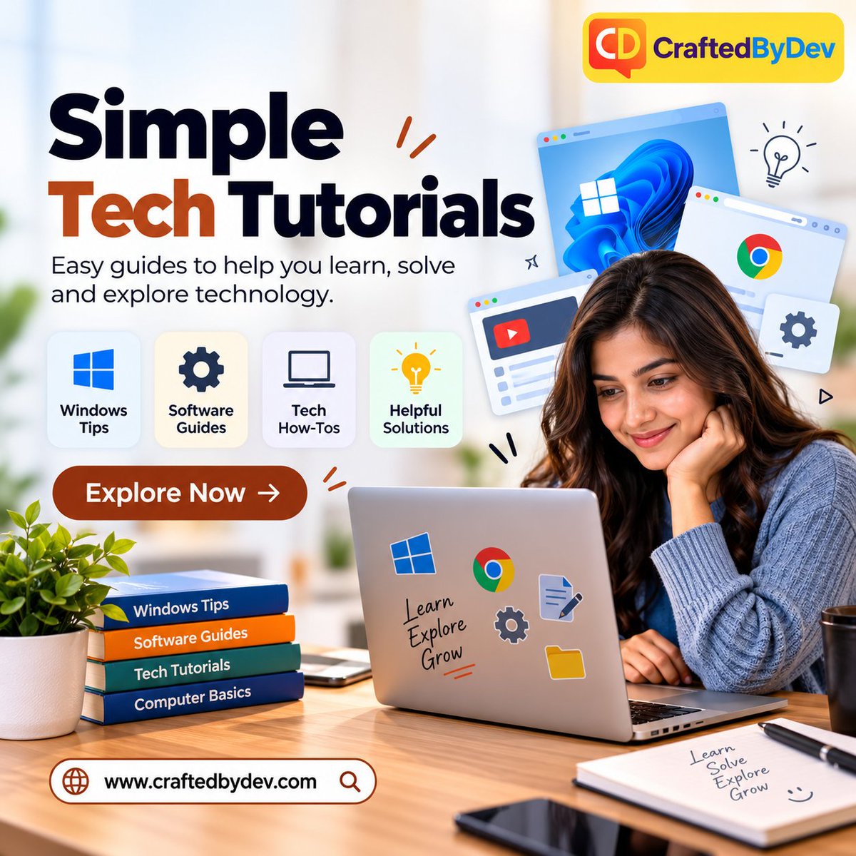 crafted_bydev's tweet photo. Tech made simple with CraftedByDev! Explore easy guides on Windows tips, software, and everyday tech solutions. Learn, solve, explore & grow! https://t.co/E5PLUbVj7O
#CraftedByDev #TechTips #TechTutorials #LearnTechnology https://t.co/AM7ah9JNQE