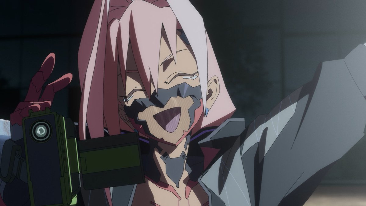 Maymaykyuu's tweet photo. It's extremely cute that Talia has a digital display for her mouth, it brings a lot of humanity to the fact she's so far gone with all the cyber-implants in her https://t.co/G2o52kEeJ1