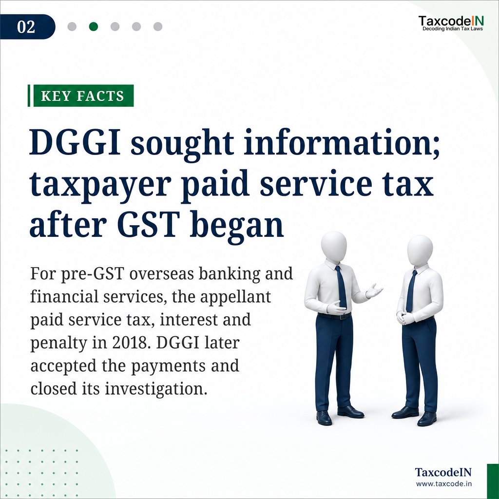 taxcodeIN's tweet photo. Gujarat HC: Section 142(8)(a) of the CGST Act cannot apply absent instituted assessment or adjudication proceedings. Service tax paid after a DGGI information request was voluntary; refund claim was remanded for processing under Section 142(3).

Read here: https://t.co/MwJ1yyuIO9 https://t.co/cmLPRR0NUA