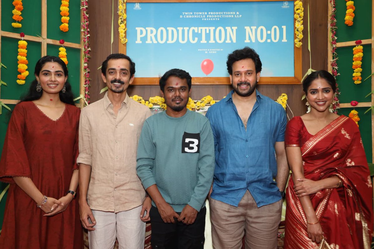 CineTimee's tweet photo. The Pooja Ceremony For The Upcoming Film Starring @bharathhere, @Meenaaxi_, @shiveshtarajh, @Rakshana1826 & #RajeshMadhavan.Written And Directed By #Guru Was Held October 2️⃣1️⃣st !

Produced By #TwinTowerProductions And #DchronicleProductions The Film Is Set To Offer A Wholesome Family Entertainment Experience !

#CineTimee |
